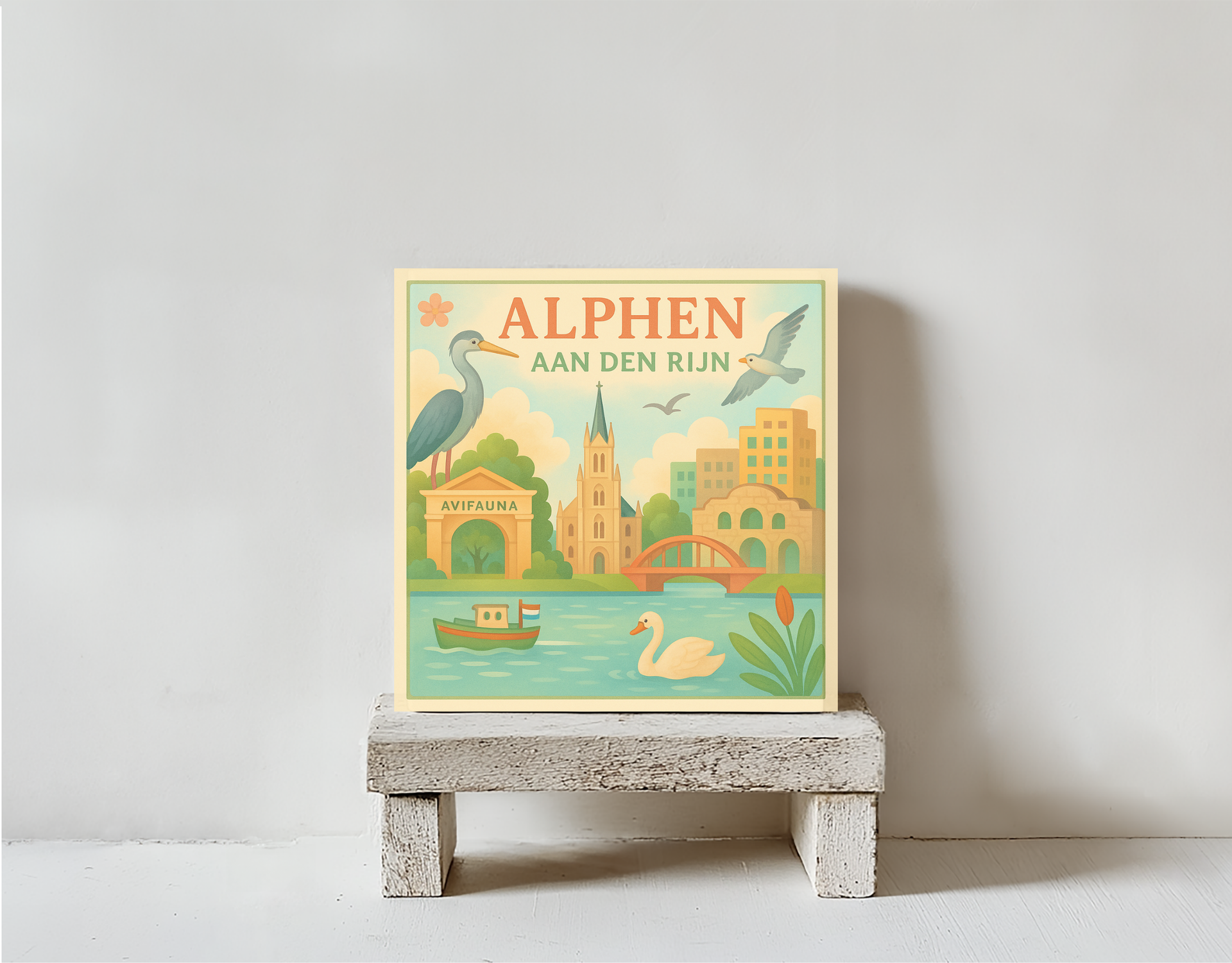 Tegeltje jouw eigen stad op een tegeltje alphen