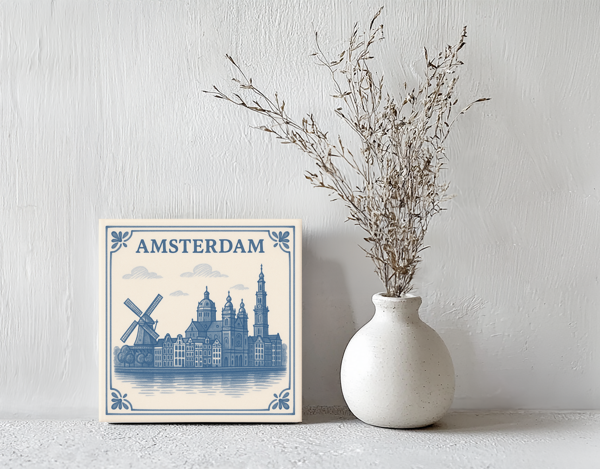 Tegeltje amsterdam steen