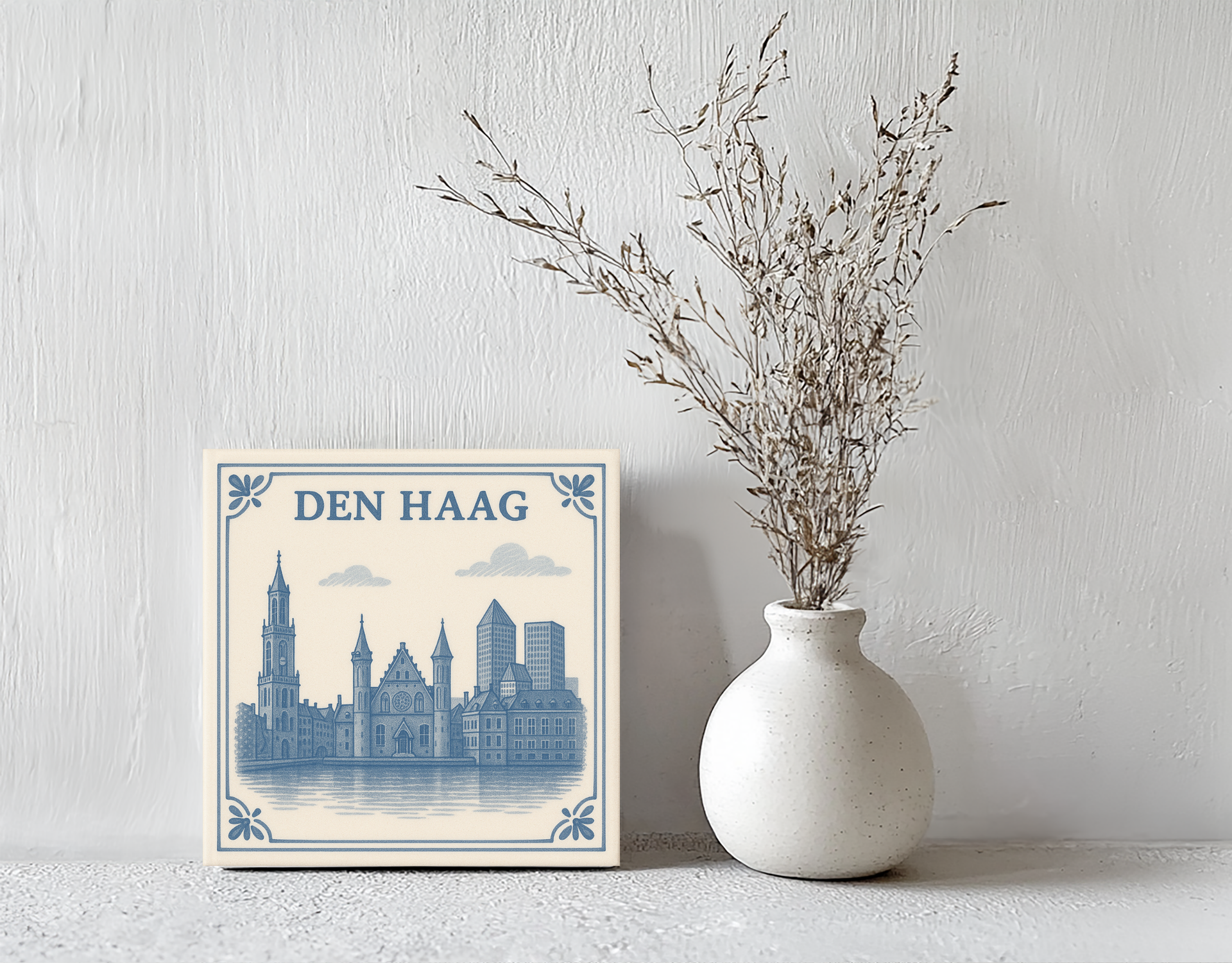 Tegeltje den haag steen