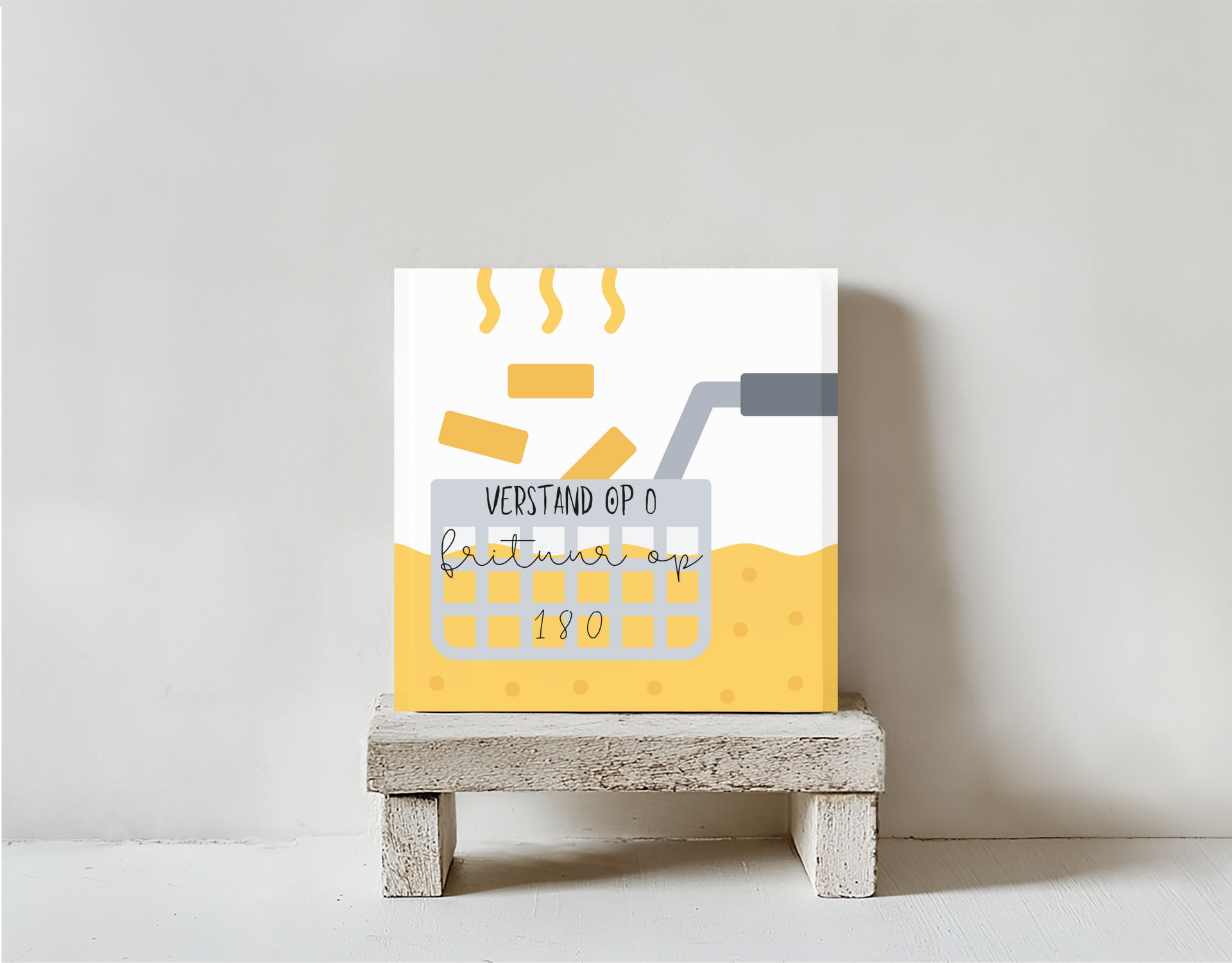 Tegeltje frituur steen