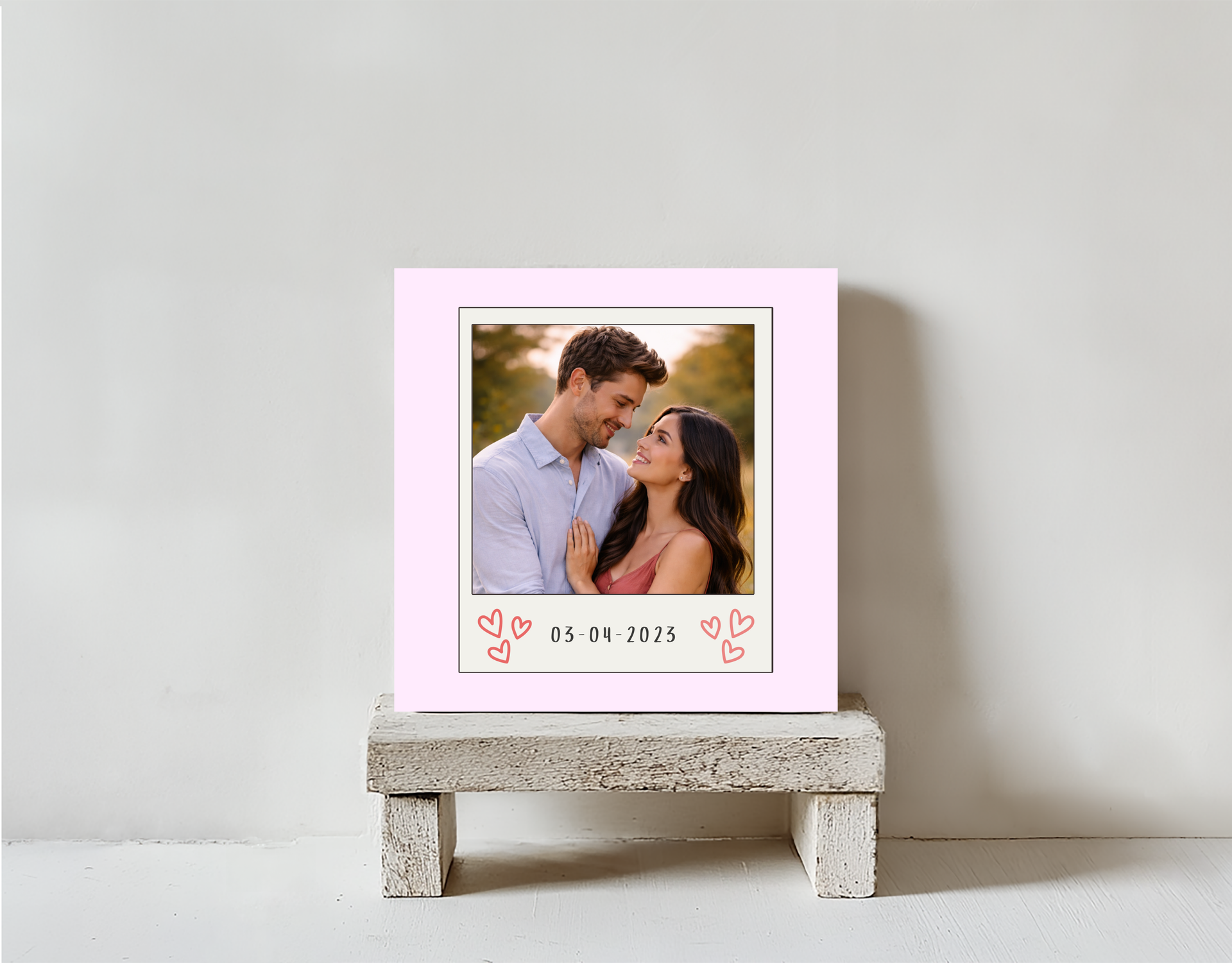 Tegeltje polaroid steen