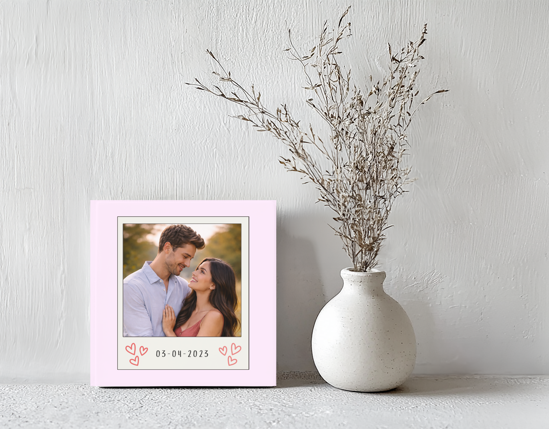 Tegeltje polaroid steen