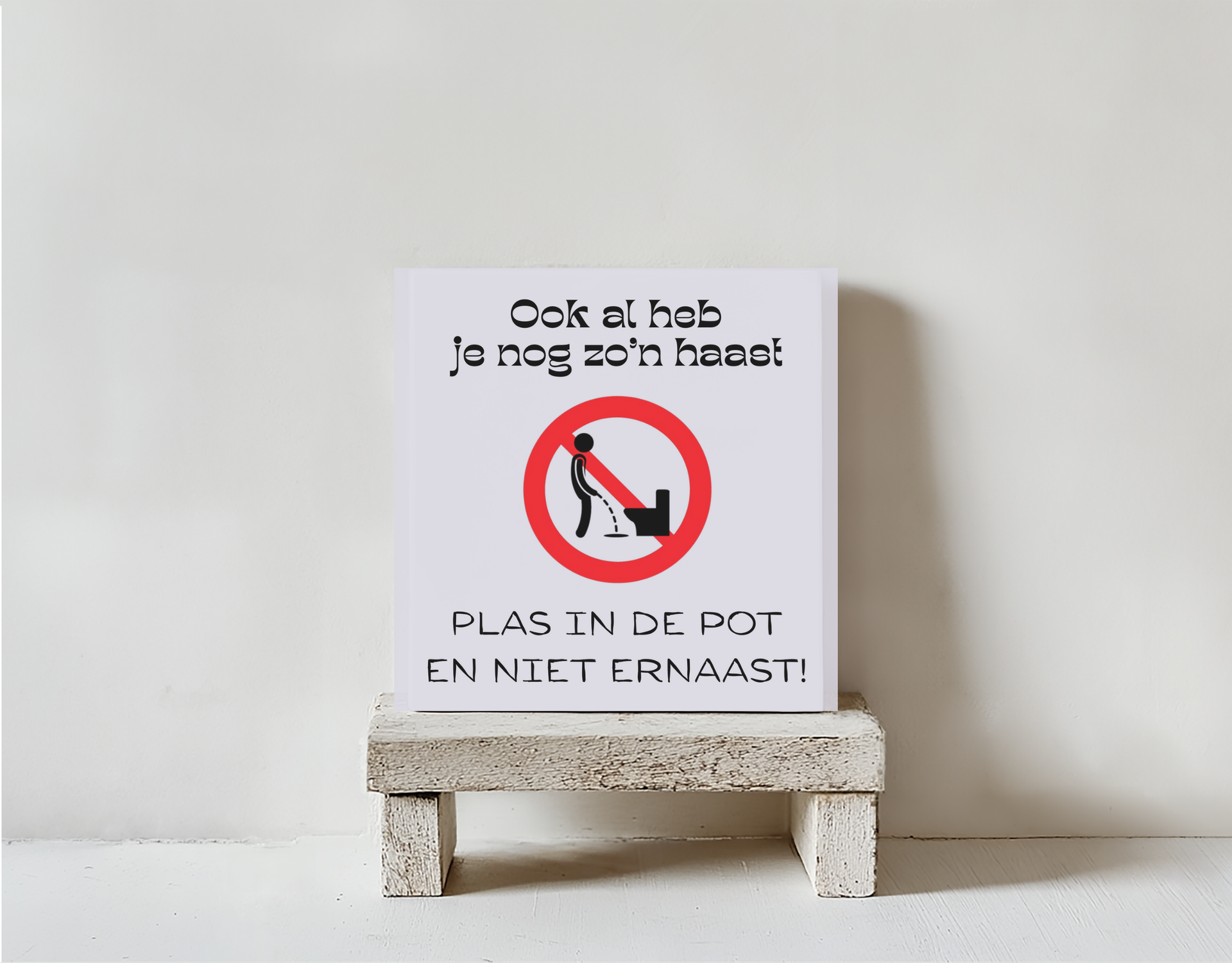 Tegeltje haast steen