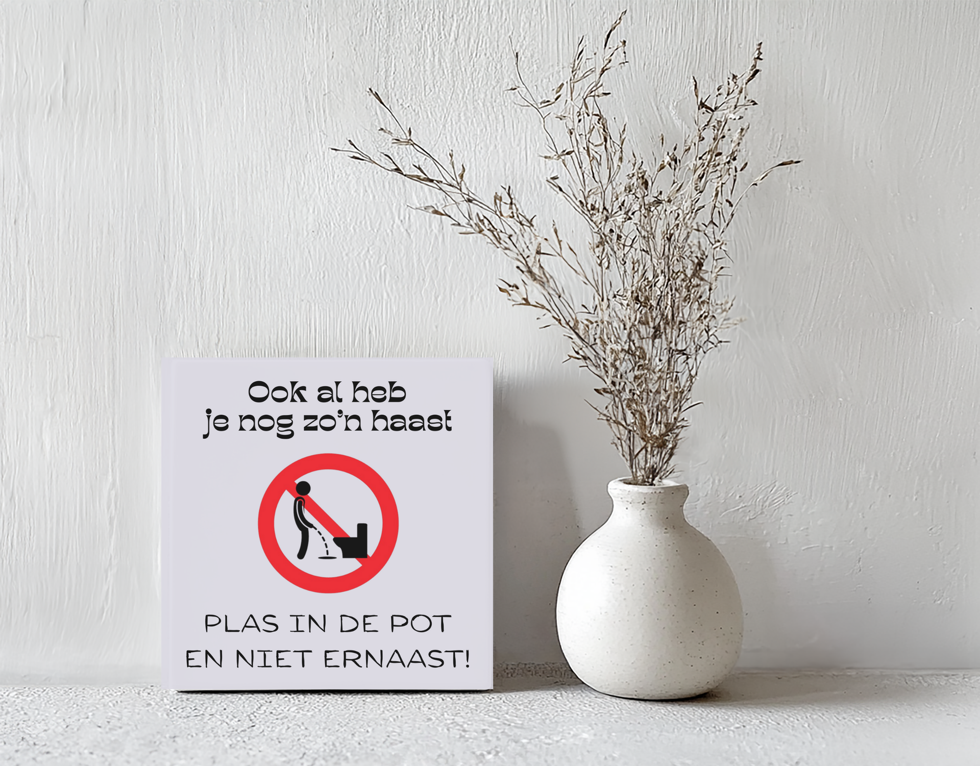 Tegeltje haast steen