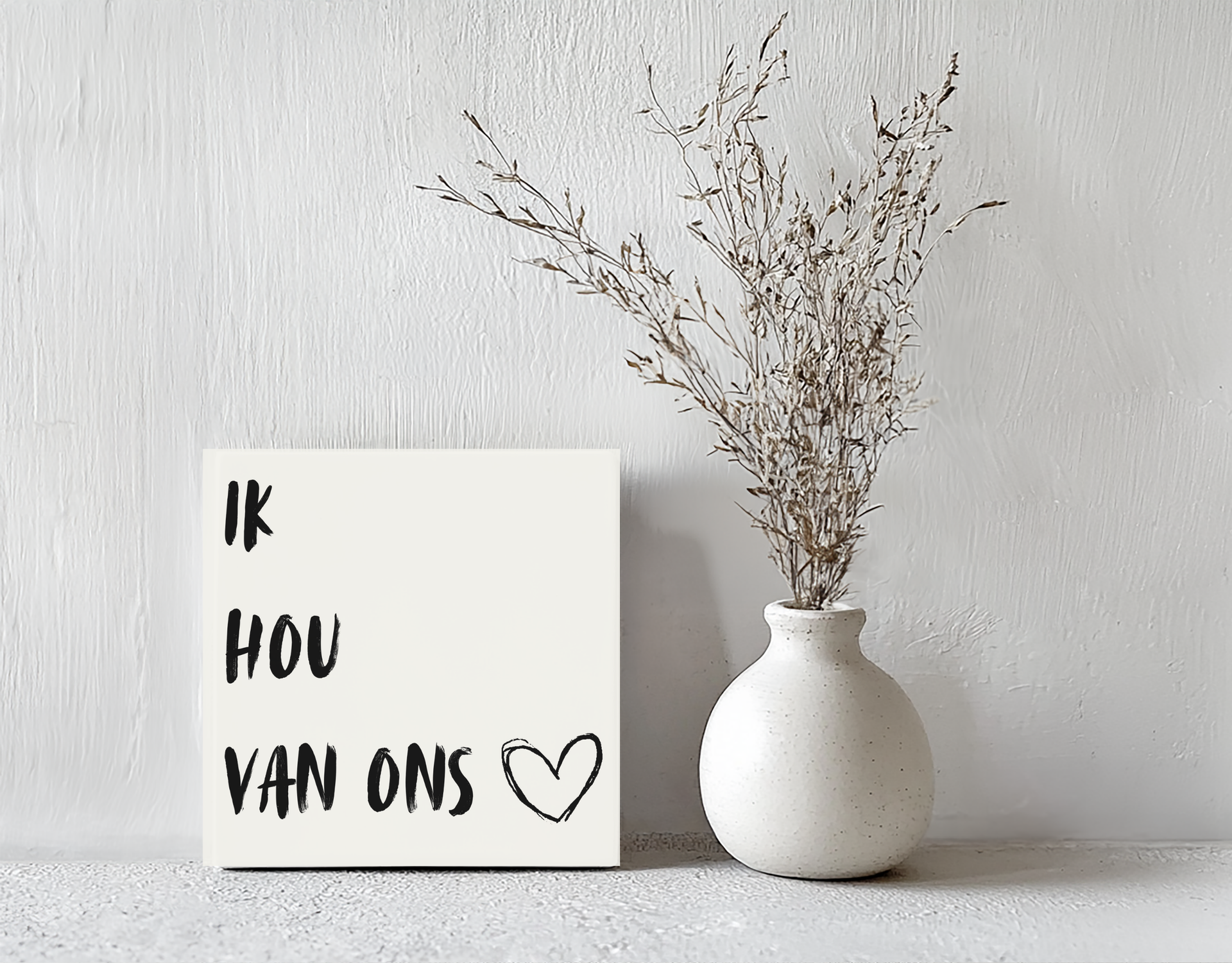 Tegeltje ik hou van ons steen