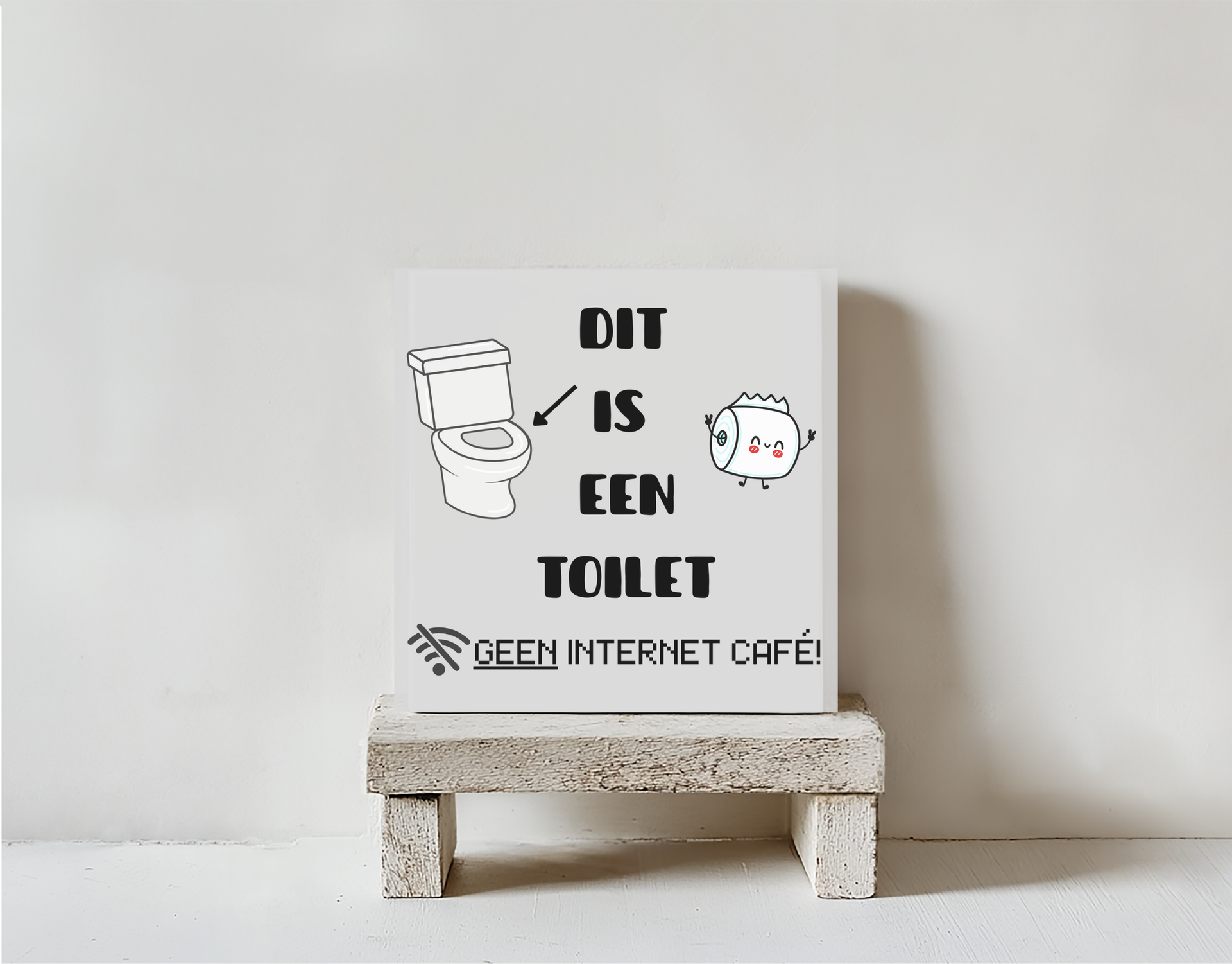 Tegeltje internetcafe steen