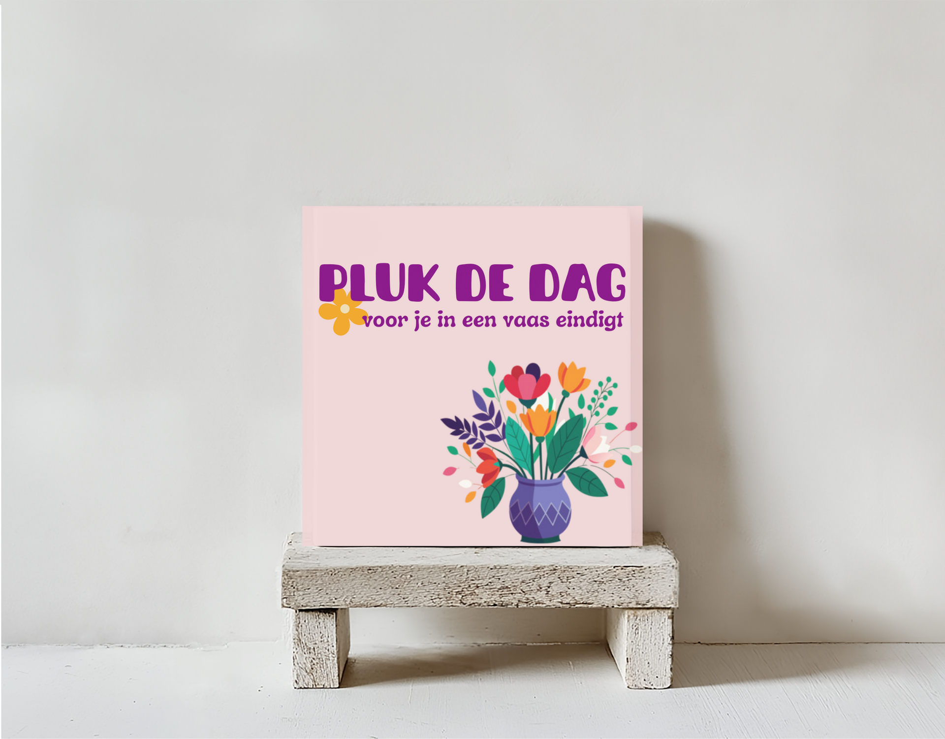 Tegeltje pluk de dag steen