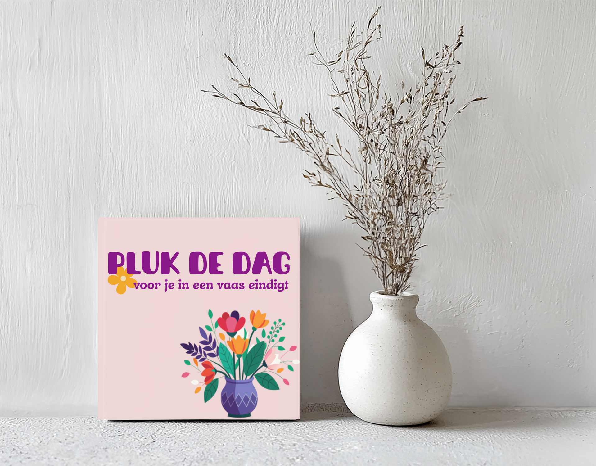 Tegeltje pluk de dag steen