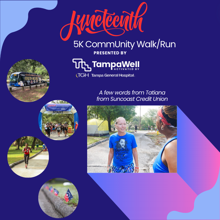 A poster for a 5k community walk / run