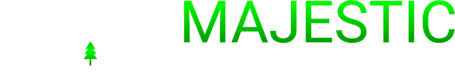 The word majestic is written in green on a white background.