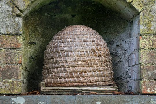 a skep - an ancient beekeeping structure