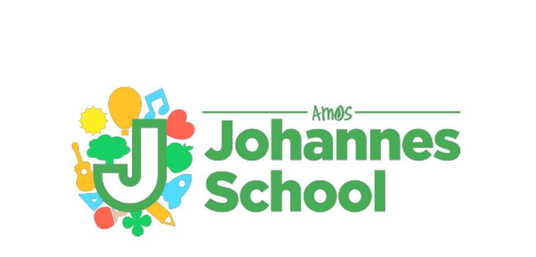 Logo voor de Johannes School in Ames. Met een groene 