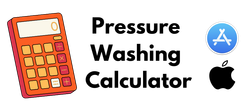 pressure washing calculator logo, business that uses the window cleaning calculator