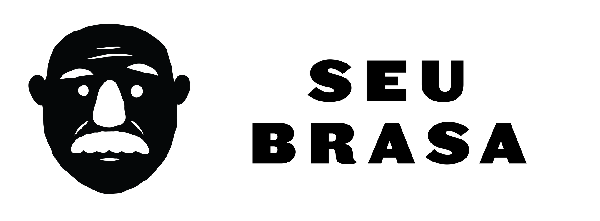 Um logotipo preto e branco para seu brasa com rosto de homem
