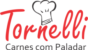 O logotipo da Tornelli Carnes com Paladar traz um chapéu de chef