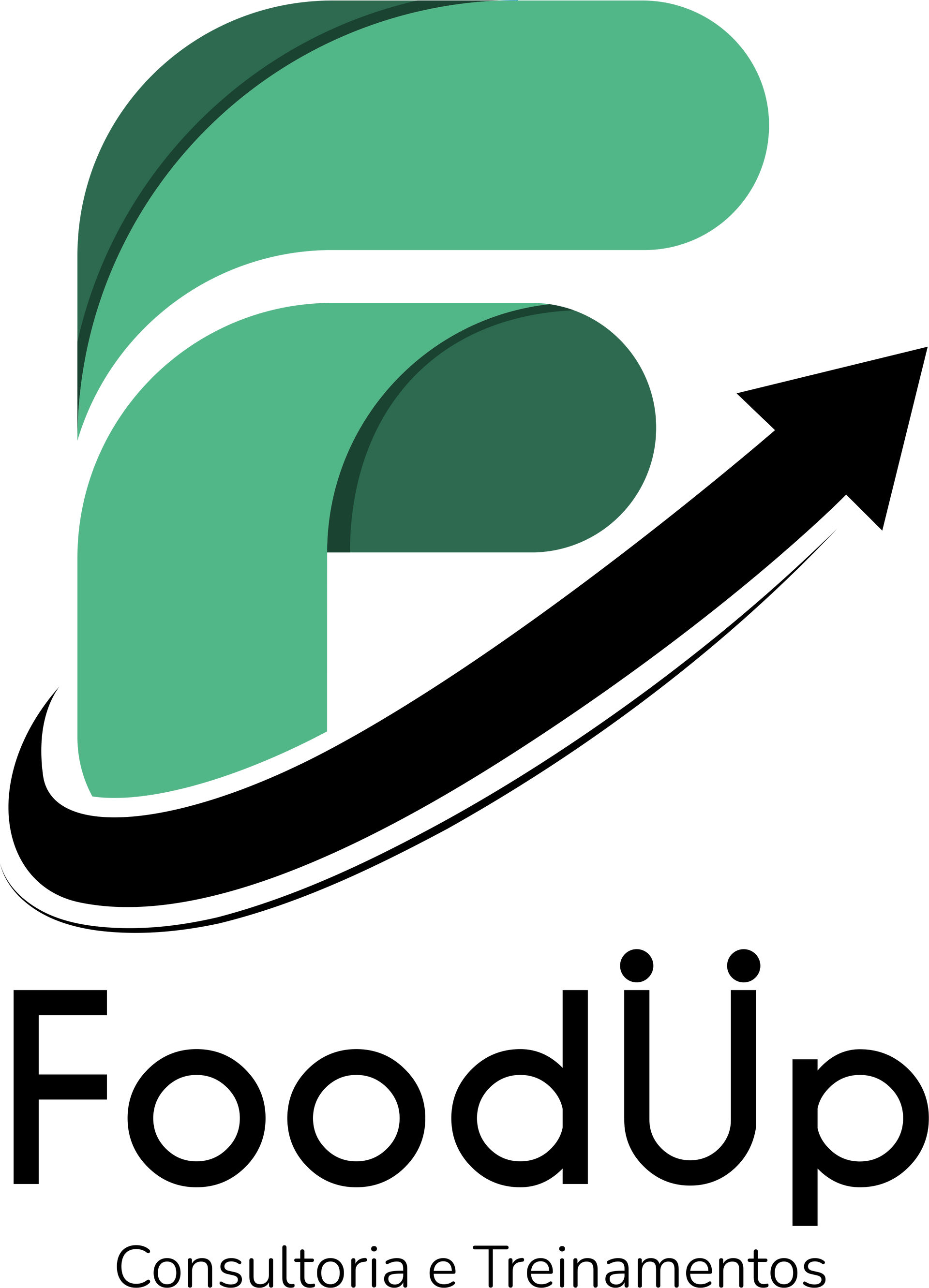 Um logotipo para uma empresa chamada foodup com uma seta apontando para cima.