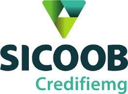 O logotipo do credenciamento do Sicoob tem um triângulo verde.