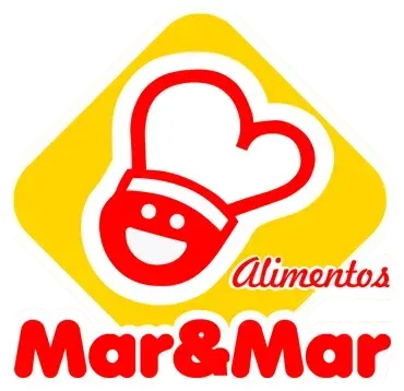 Um logotipo amarelo e vermelho para mar & mar