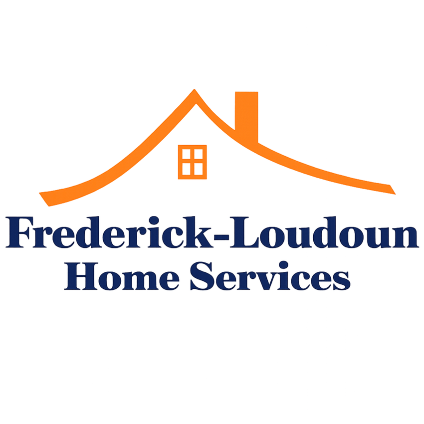 Frederick-Loudoun Home Services logo with orange roof and dark blue text