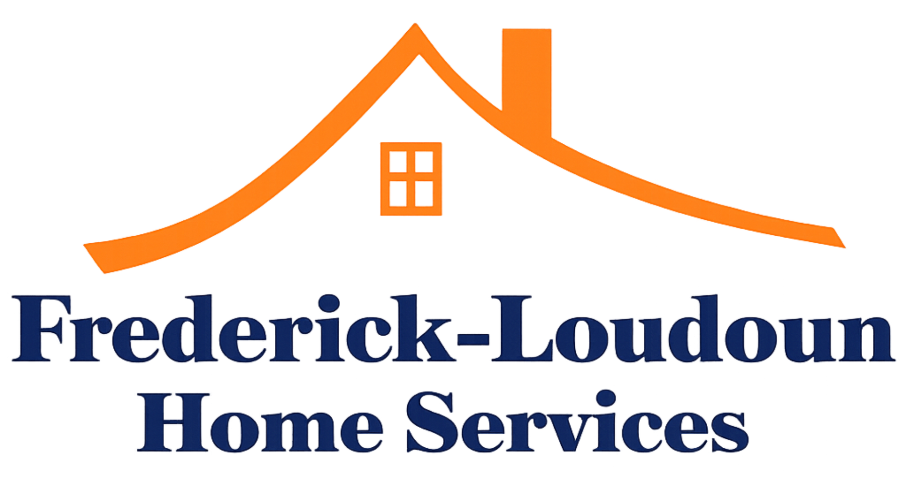 Frederick-Loudoun Home Services logo with orange roof icon and navy text