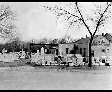 Black And White Photo Of Mausoleums — Koch Monument — Hackensack, NJ