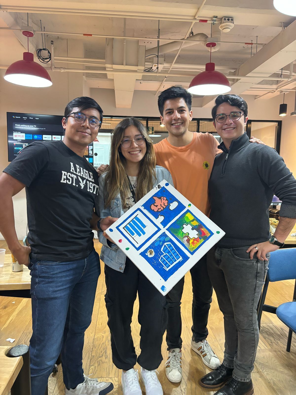 Painting event at the Coupa Bogota office