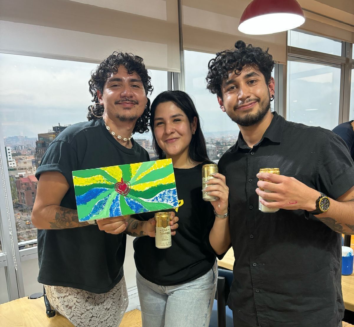 Painting event at the Coupa Bogota office