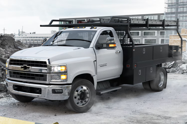 Work truck sitting on a worksite in Coral Gables, FL.