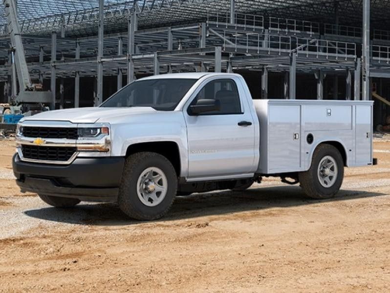 Chevy Silverado Service Body on a work site in Miami, Florida