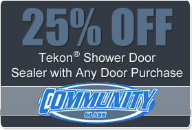 25% Off Tekon Shower Door Sealer with Any Door Purchase, Custom Glass in Simi Valley, CA