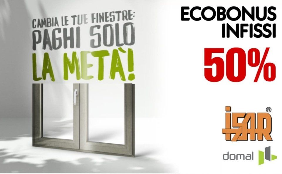 ecobonus con sconto di 50% su infissi