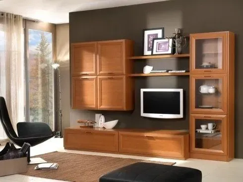 parete attrezzata legno