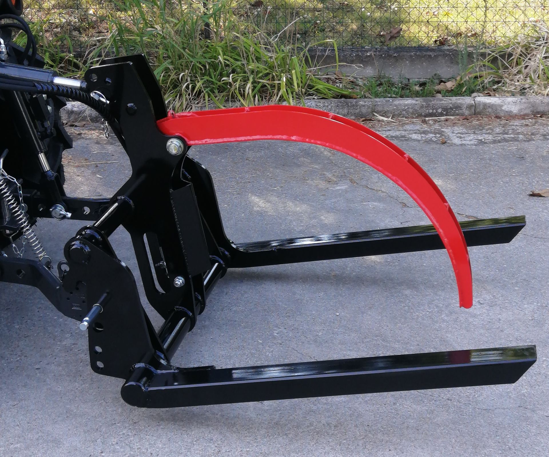 attrezzi terminali Forca da tronchi a due denti con trattenitore