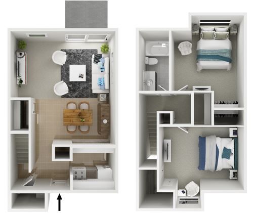 a black and white floor plan of a two bedroom apartment