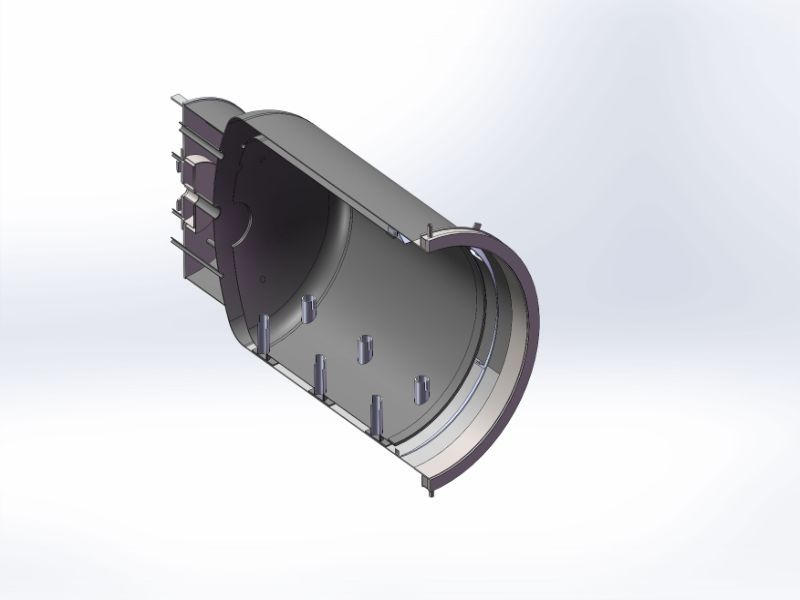figura della progettazione di un'attrezzatura di metallo