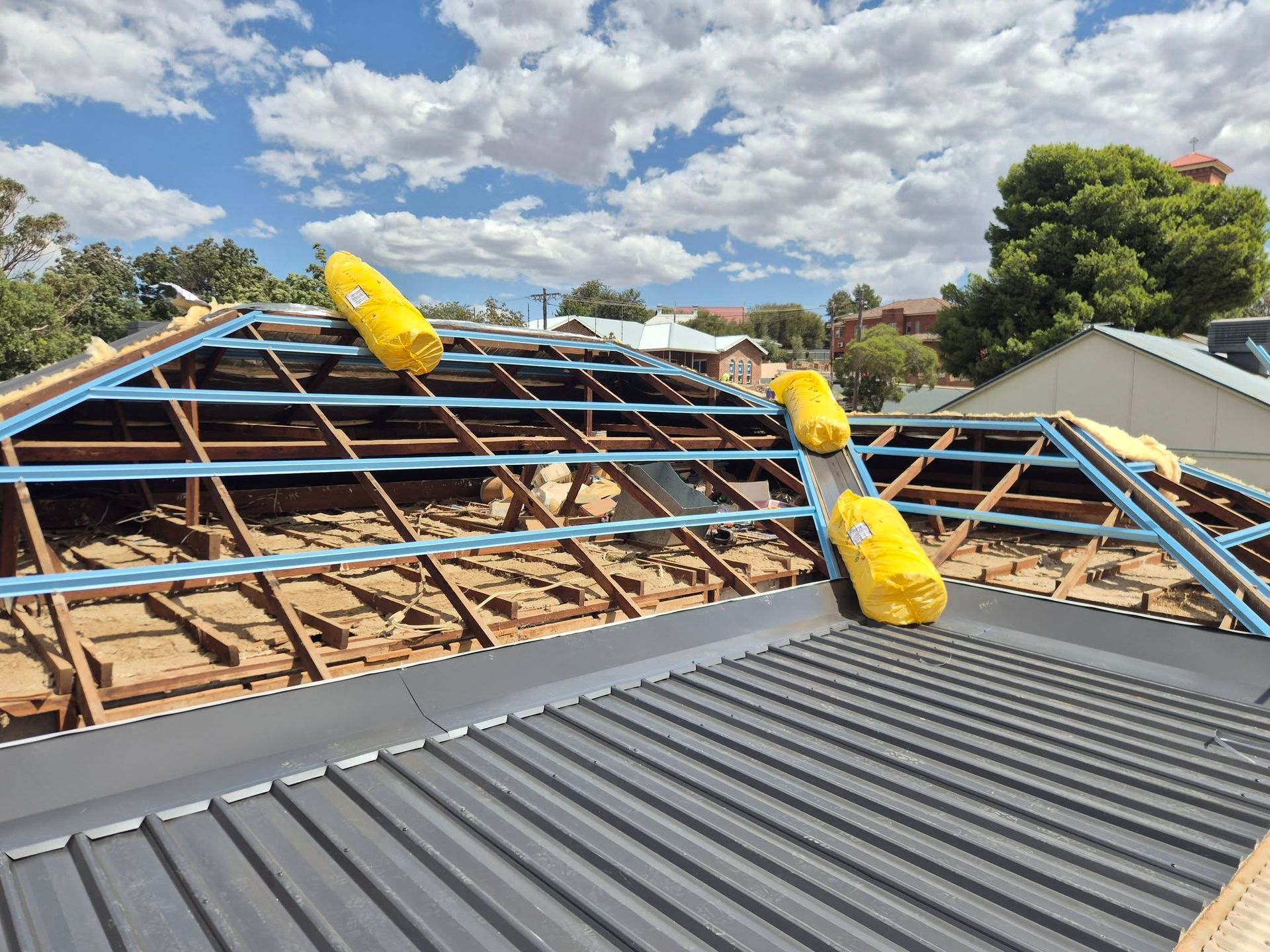 Roof Under Construction With Exposed Framing — The Roofer Troopers in Wodonga, VIC