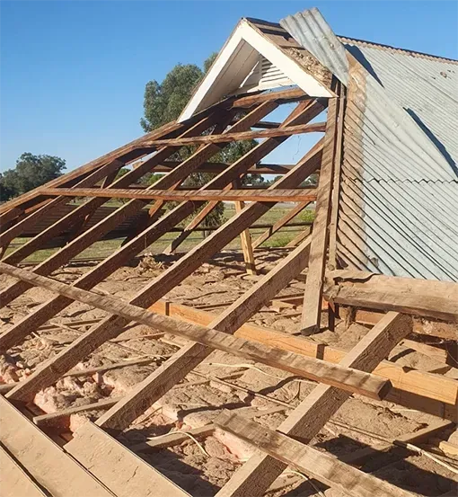 A Roof Frame Before a Roof Replacement — The Roofer Troopers (NSW) in Rutherglen, VIC