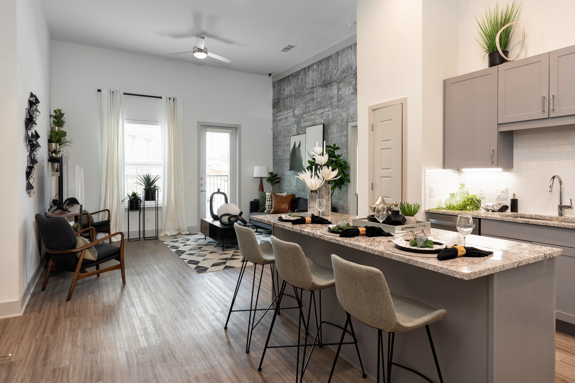 Kitchen with Island and Seating | The ReVe