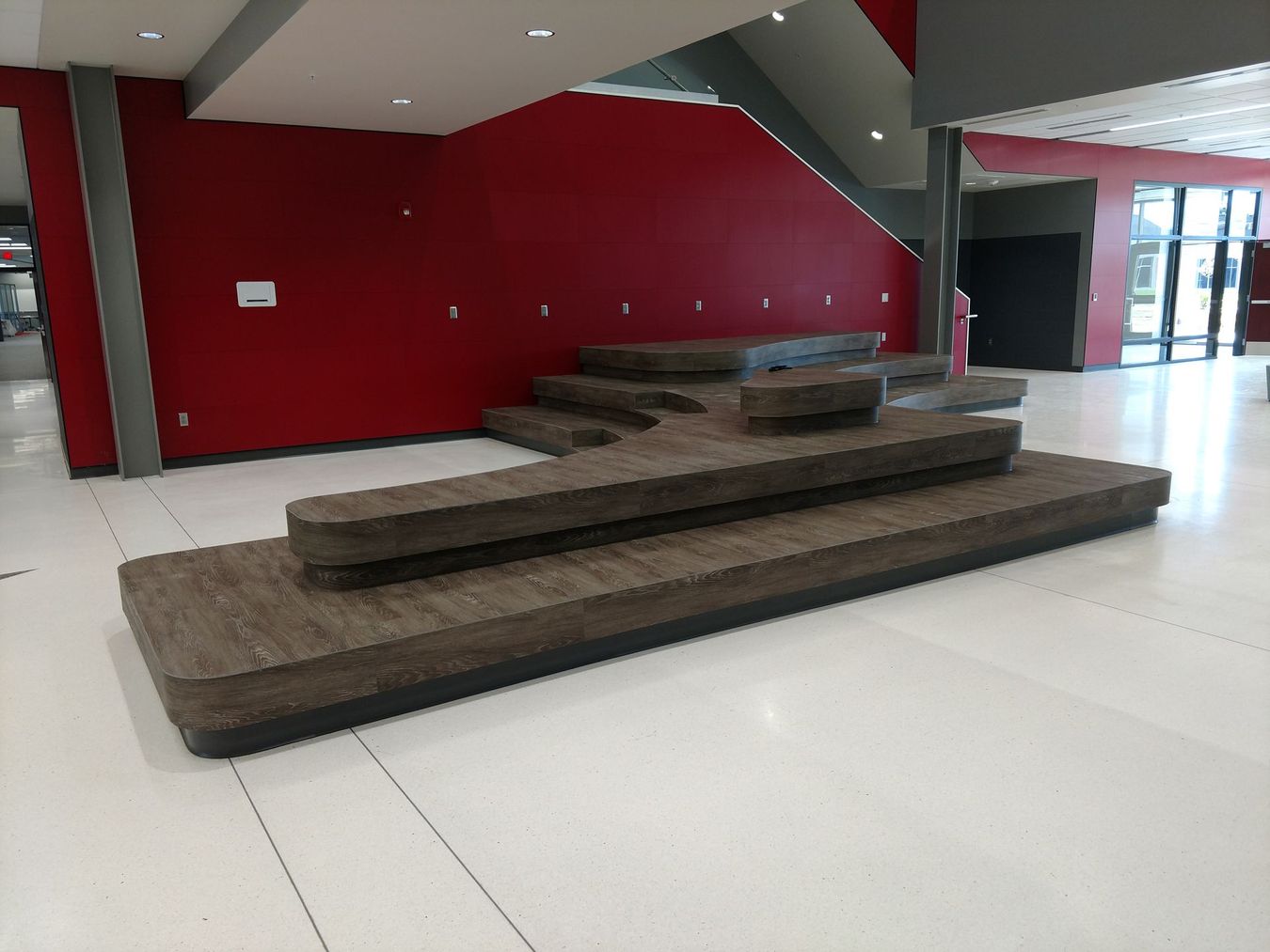 Commercial School Custom Fabrication Seat Display Hutchison Brothers Cabinetry Russellville AR