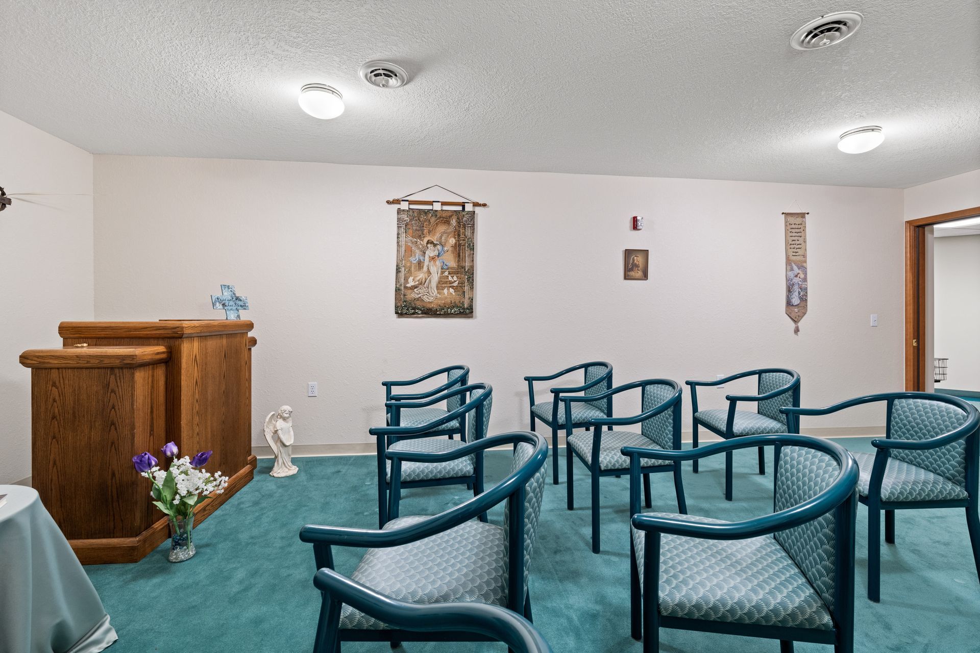 Photo of a chapel with plenty of seating