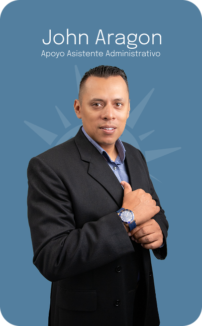 Alba Jiménez, a woman with dark hair, smiles while wearing a suit jacket. Text: Apoyo Coordinadores de Caso.