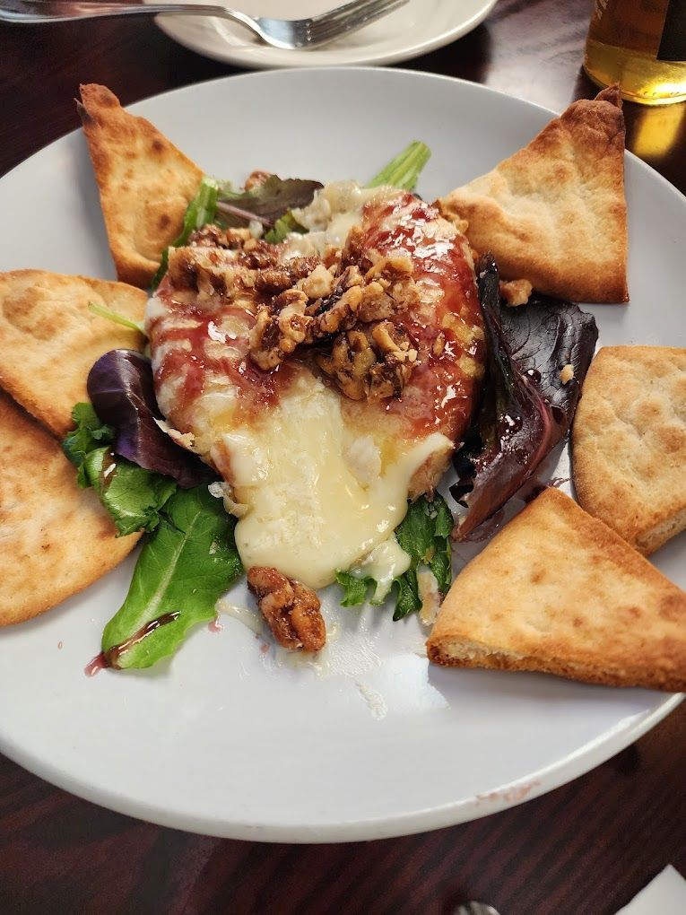 A close up of a plate of food on a table