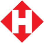the letter h is in a red square on a white background