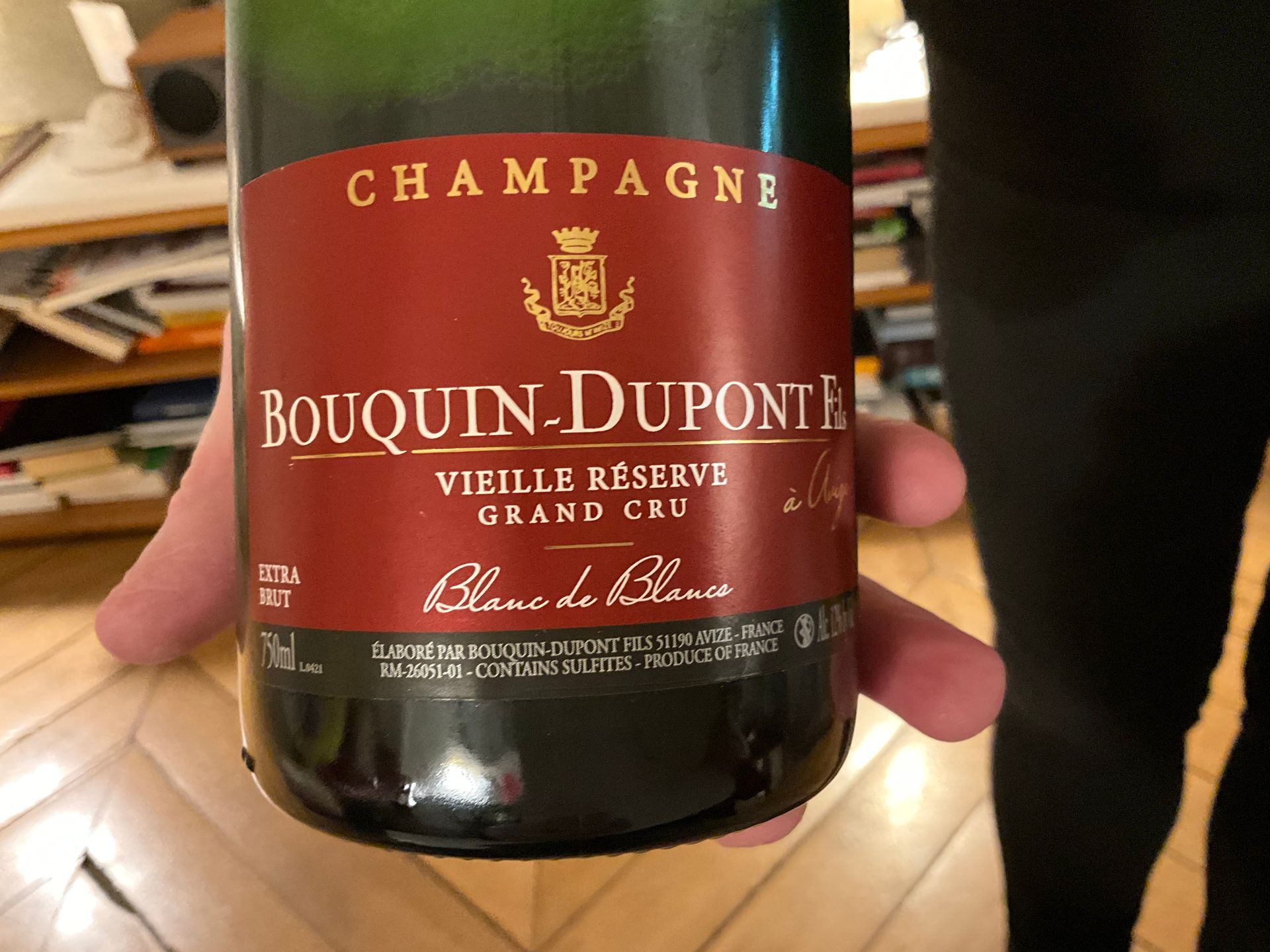 Champagne Bouquin-Dupont aus Avize Flasche Leer Göldenboog