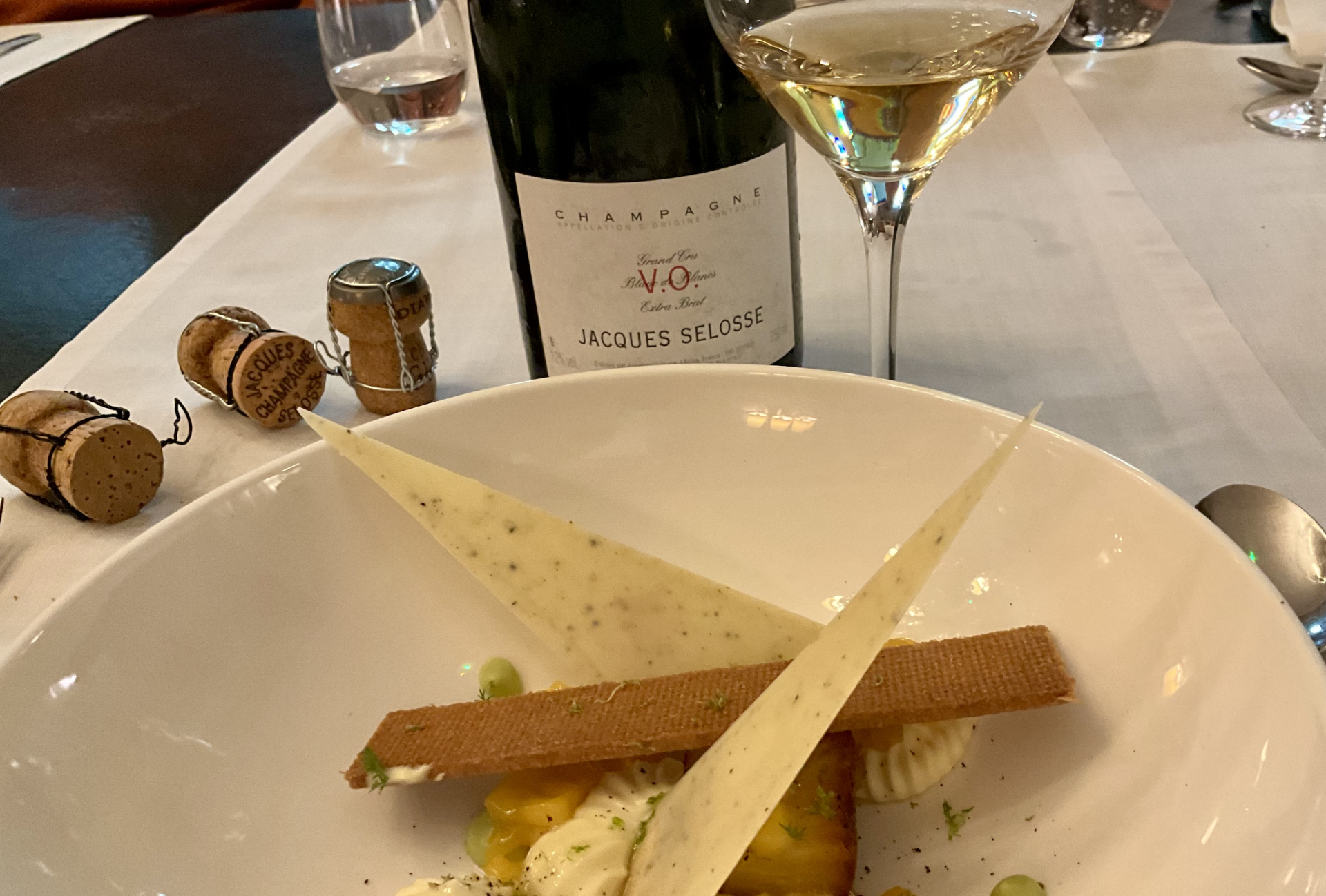 Champagne Jacques Selosse  V.O. Version Originale im Restaurant Les Avisés