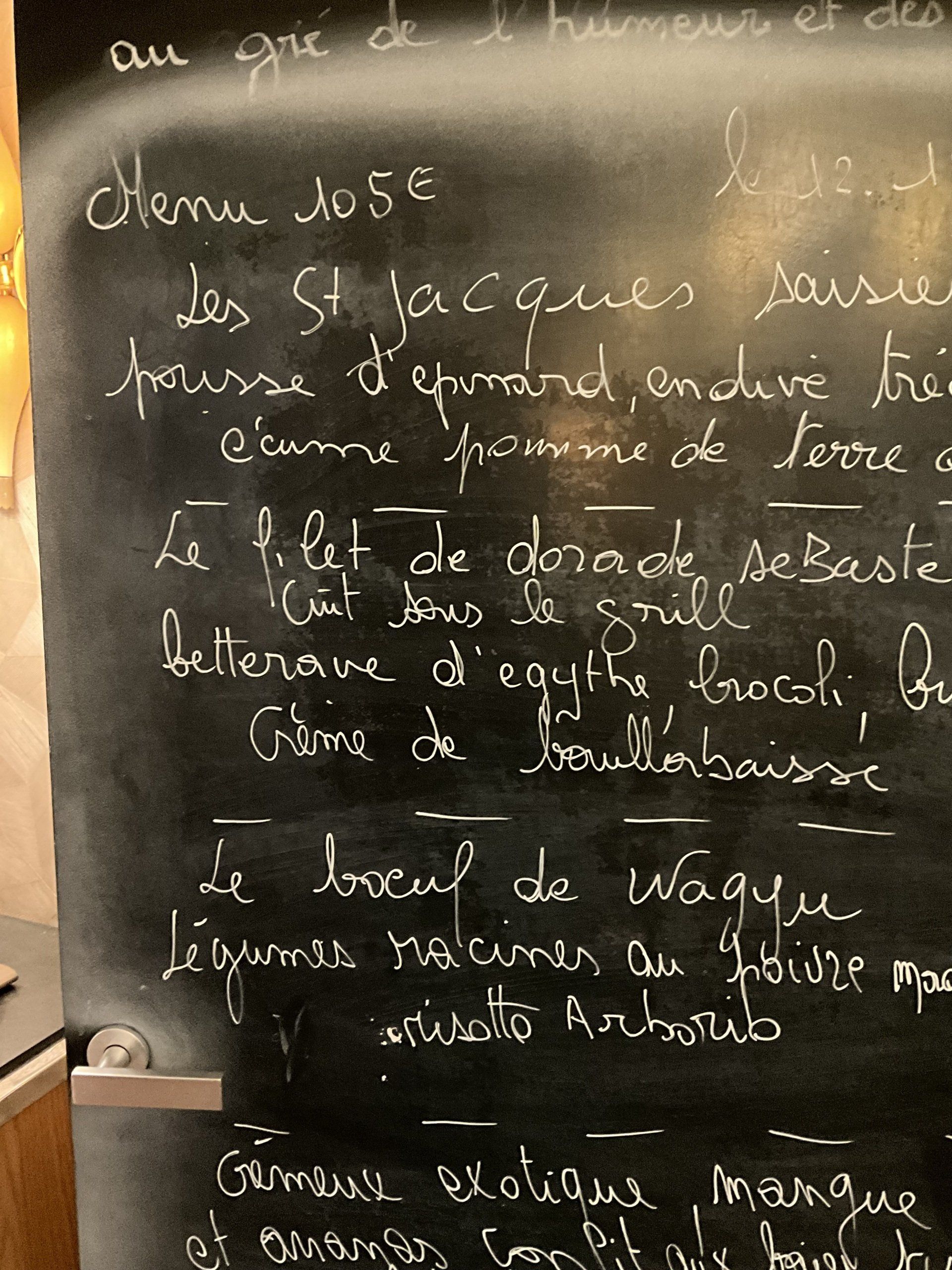 Restaurant Les Avisés, Stéphane and Nathalie Rossillon, Menü,