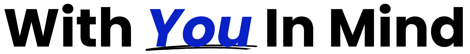 With you in mind is written in blue on a white background