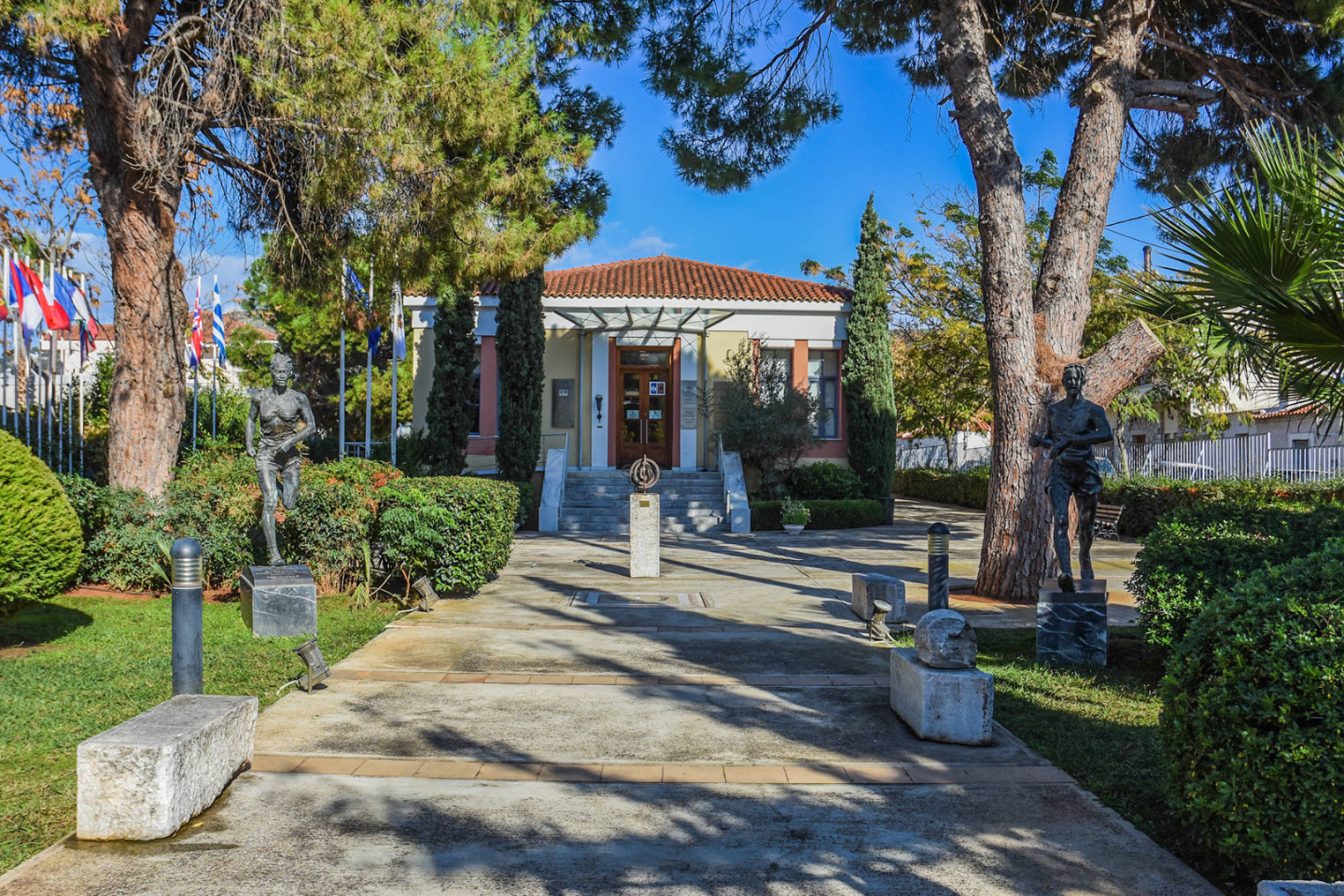 Marathon Run Museum entrance in Marathon Greece.
