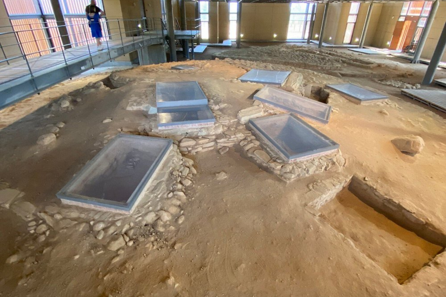 Archaeological site remains from ancient Marathon showing stone structures and foundations.