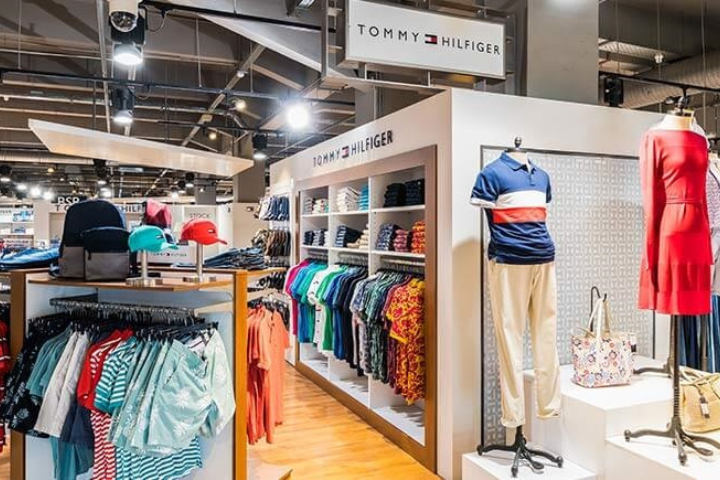 Interior of Tommy Hilfiger store at Factory Outlet Athens
